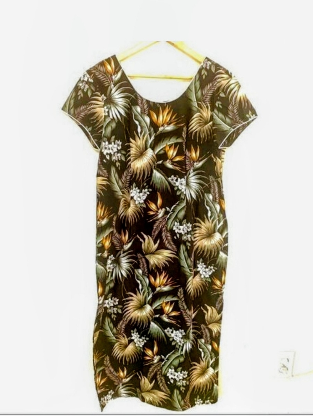 HAWAIIAN VINTAGE COTTON MIDI DRESS - Picture 2 of 3
